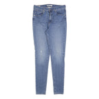 LEVI'S Womens Blue Slim Skinny Denim Light Wash W31 L32 Zip Cotton Blend Jeans