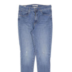 LEVI'S Womens Blue Slim Skinny Denim Light Wash W31 L32 Zip Cotton Blend Jeans
