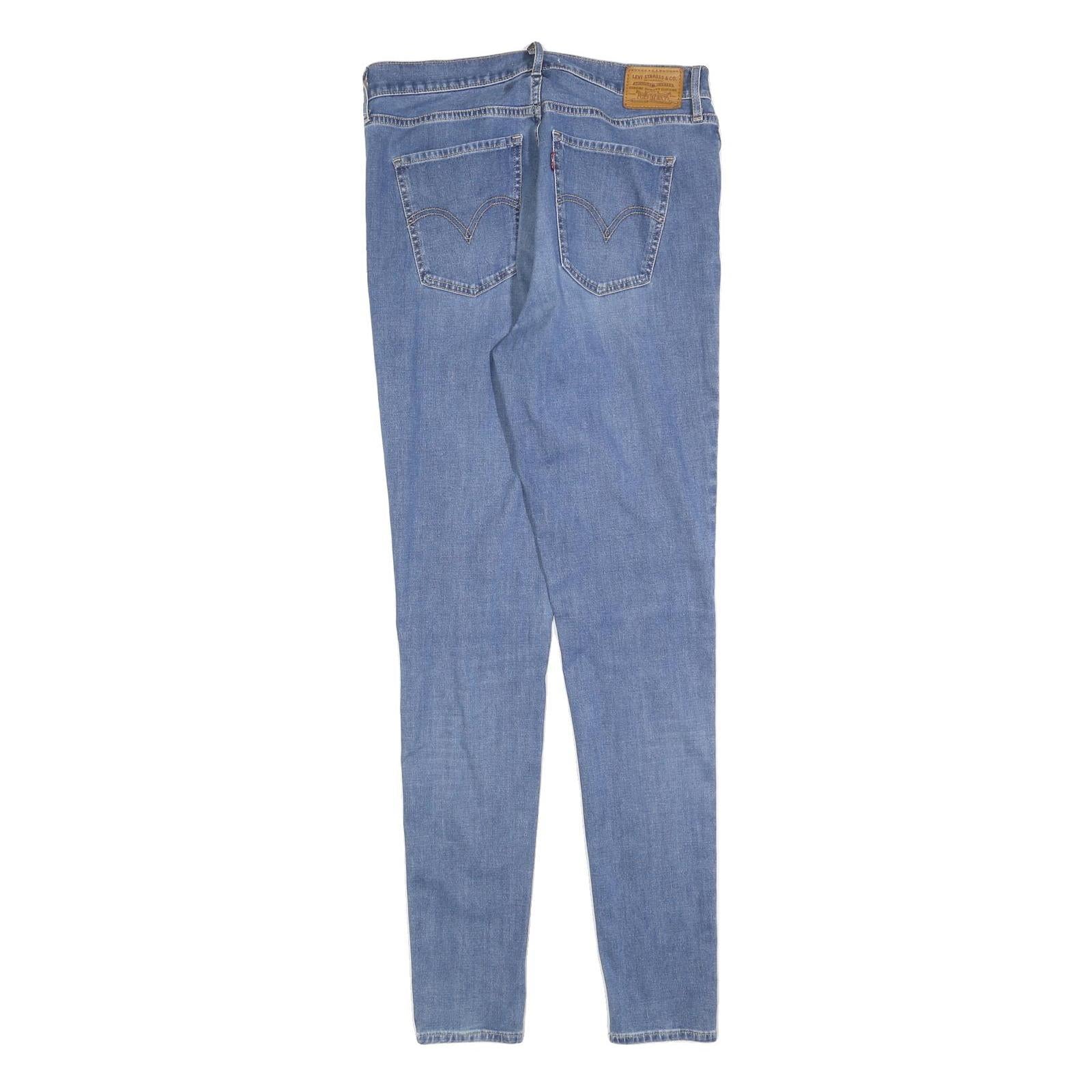 LEVI'S Womens Blue Slim Skinny Denim Light Wash W31 L32 Zip Cotton Blend Jeans