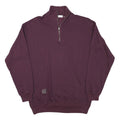 JOY SPORTSWEAR Mens Maroon 1/4 Zip Sweatshirt L Casual Cotton Blend Pullover