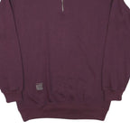 JOY SPORTSWEAR Mens Maroon 1/4 Zip Sweatshirt L Casual Cotton Blend Pullover