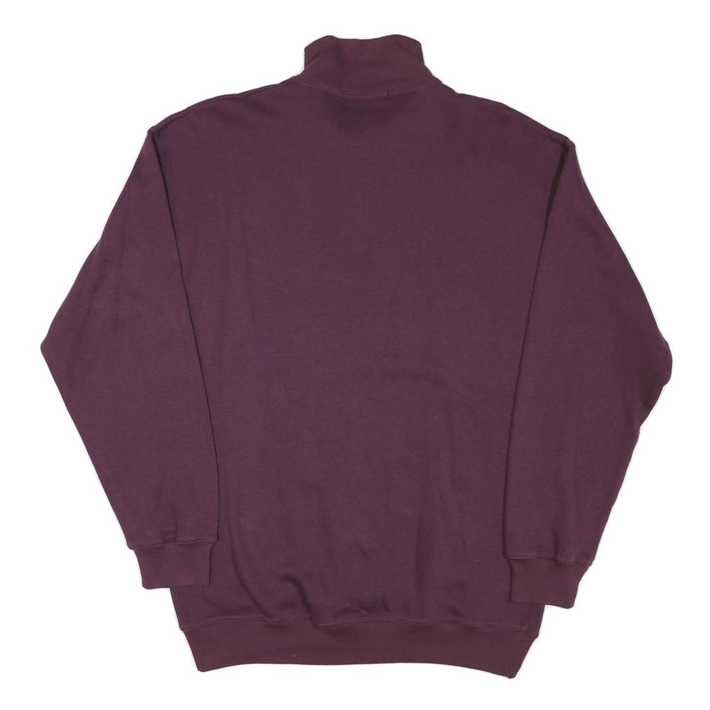 JOY SPORTSWEAR Mens Maroon 1/4 Zip Sweatshirt L Casual Cotton Blend Pullover