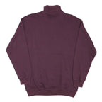 JOY SPORTSWEAR Mens Maroon 1/4 Zip Sweatshirt L Casual Cotton Blend Pullover