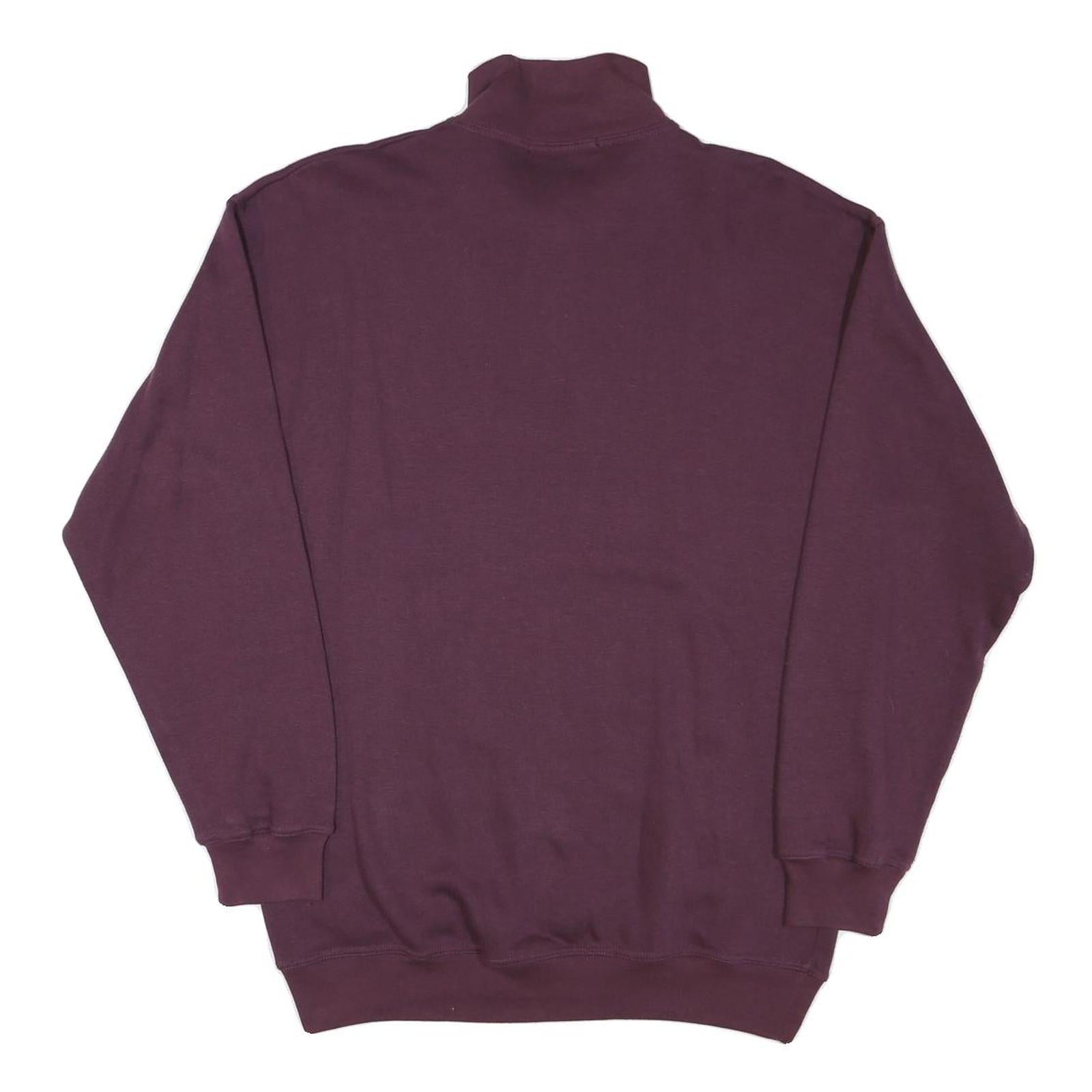 JOY SPORTSWEAR Mens Maroon 1/4 Zip Sweatshirt L Casual Cotton Blend Pullover