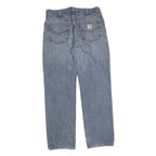 CARHARTT Mens Jeans Blue Relaxed Straight Denim Medium W34 L32 Durable Workwear