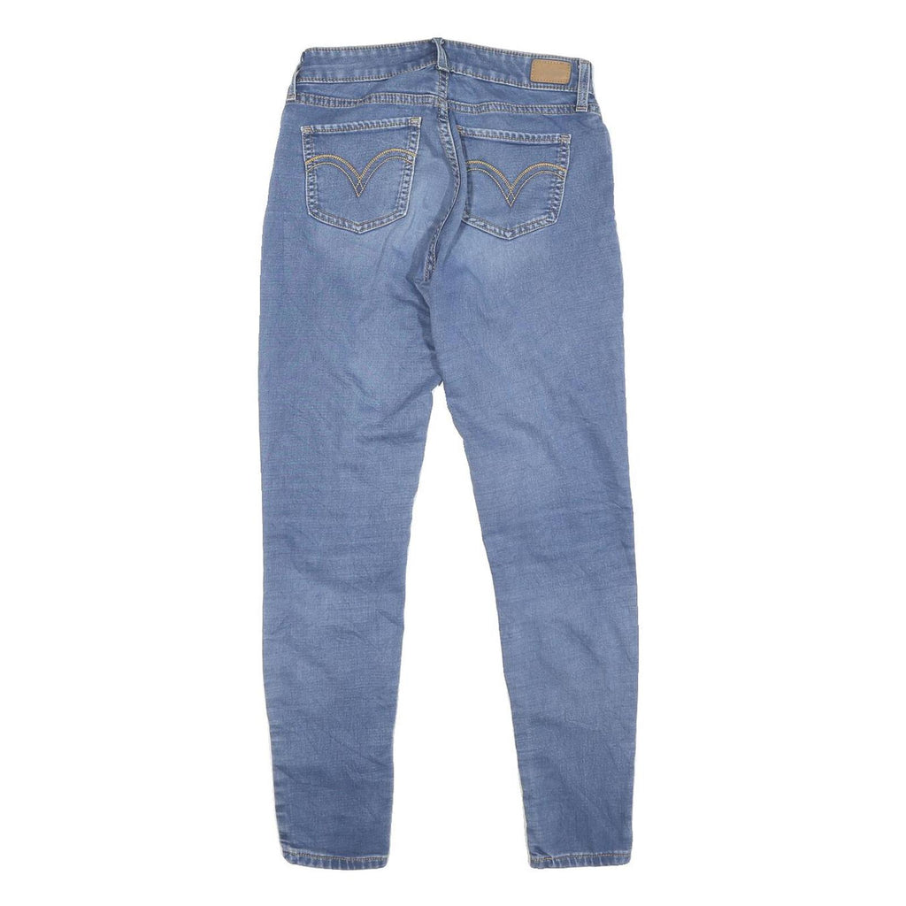 LEVI'S Womens Slim Blue Denim Light Zip Jeans W27 L30 Classic Fit Stretch