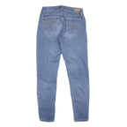 LEVI'S Womens Slim Blue Denim Light Zip Jeans W27 L30 Classic Fit Stretch