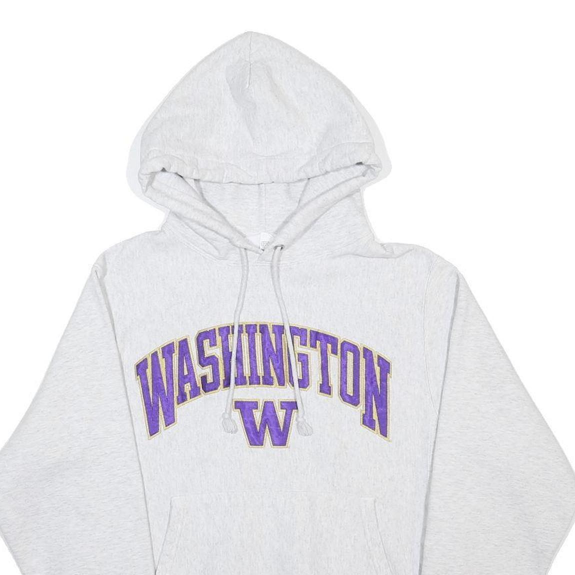 CHAMPION REVERSE WEAVE Mens Grey Washington Pullover Hoodie S Cotton Sportswear