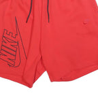 NIKE Mens Red Casual Shorts 2XL W36 Cotton Blend Drawstring Waist Logo
