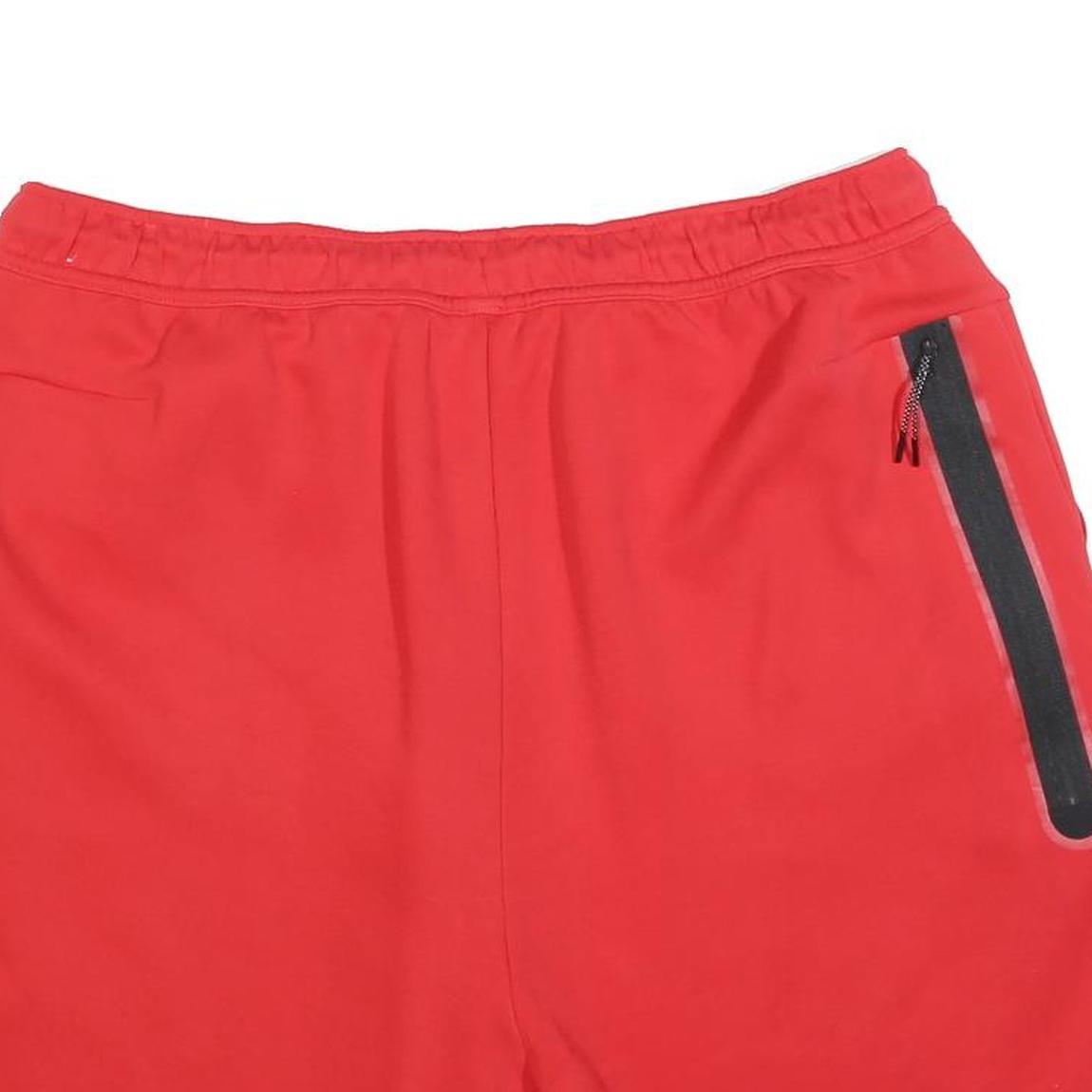 NIKE Mens Red Casual Shorts 2XL W36 Cotton Blend Drawstring Waist Logo