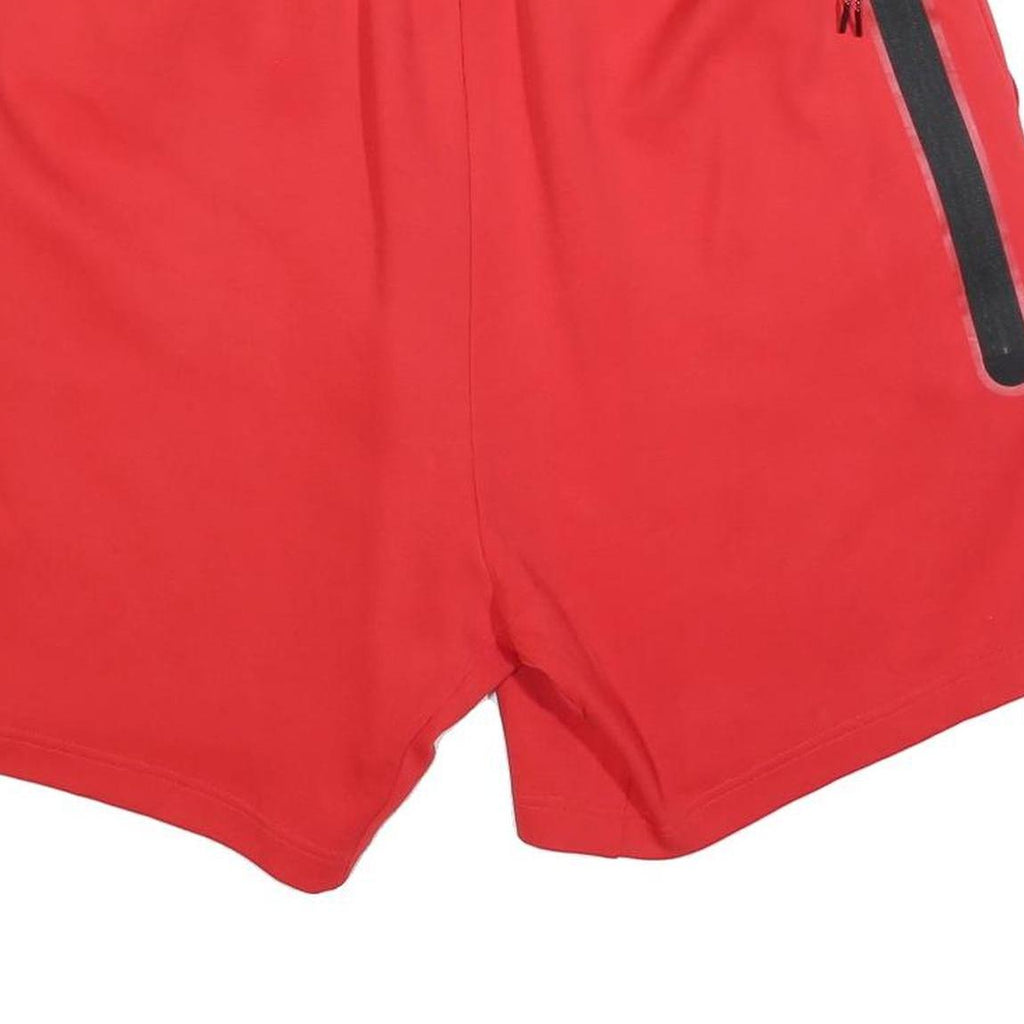 NIKE Mens Red Casual Shorts 2XL W36 Cotton Blend Drawstring Waist Logo