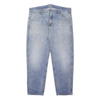 CARHARTT WIP Mens Jeans Blue Regular Straight Denim Medium W40 L30 Casual Zip