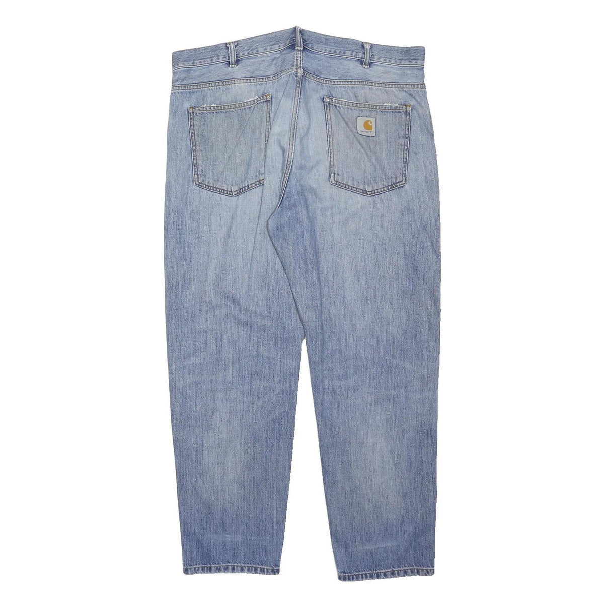 CARHARTT WIP Mens Jeans Blue Regular Straight Denim Medium W40 L30 Casual Zip