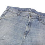 CARHARTT WIP Mens Jeans Blue Regular Straight Denim Medium W40 L30 Casual Zip