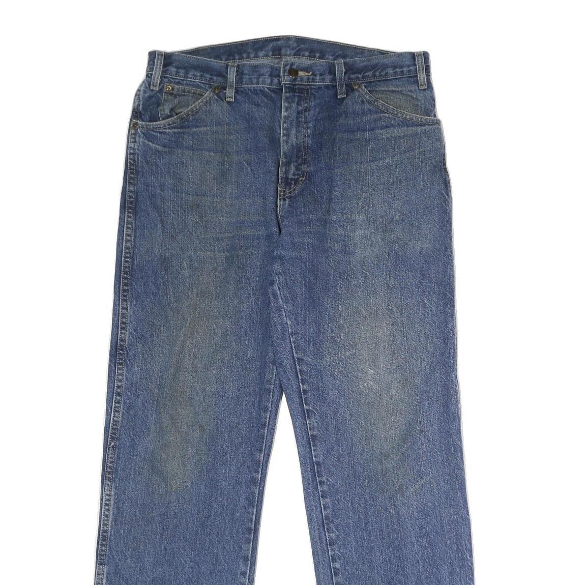 DICKIES Mens Regular Fit Blue Denim Jeans W34 L32 Classic Cotton Zip Closure