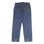 DICKIES Mens Regular Fit Blue Denim Jeans W34 L32 Classic Cotton Zip Closure