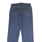 DICKIES Mens Regular Fit Blue Denim Jeans W34 L32 Classic Cotton Zip Closure