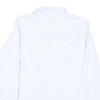 TOMMY HILFIGER Womens Blue & White Striped Shirt UK 8 Classic Button Down Long