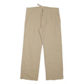 DIESEL Womens Cotton Blend Beige Relaxed Trousers W38 L30 Button Closure Casual