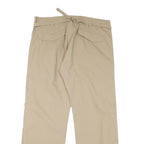 DIESEL Womens Cotton Blend Beige Relaxed Trousers W38 L30 Button Closure Casual