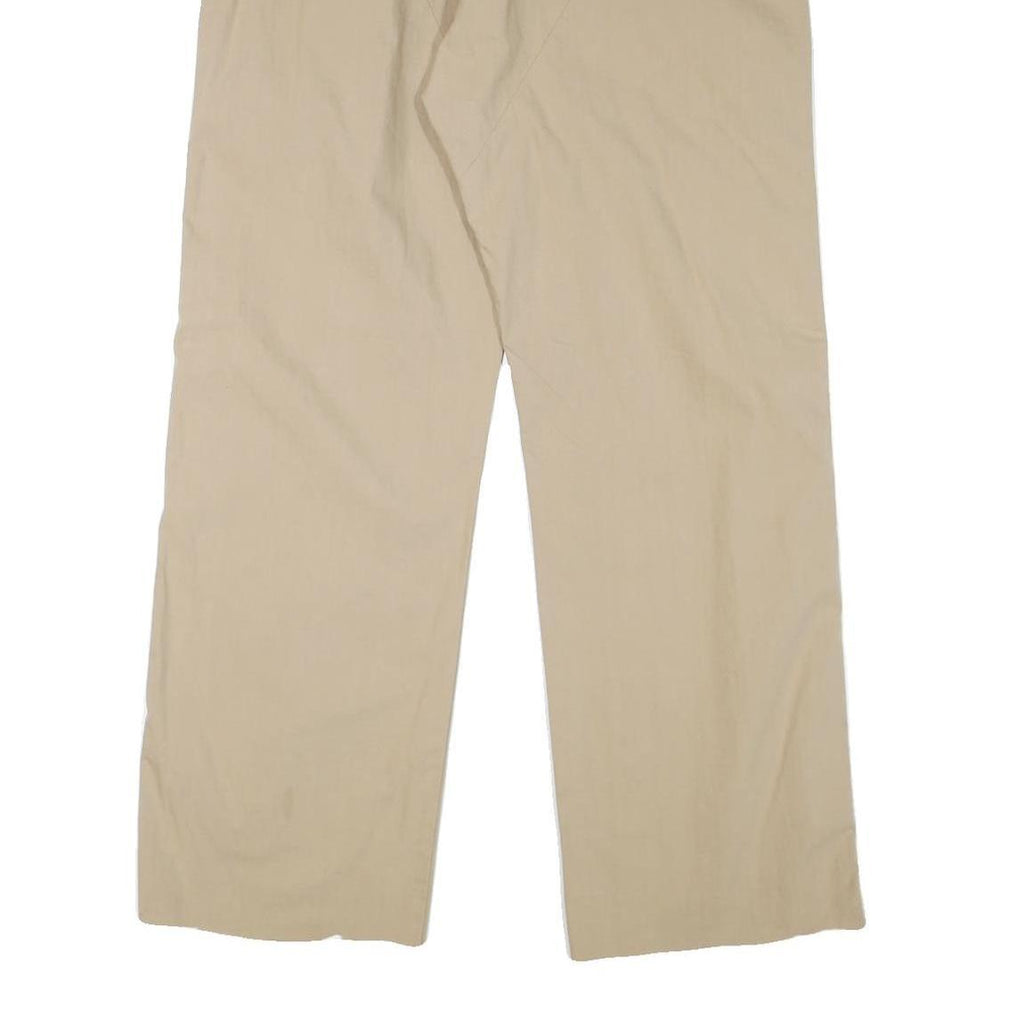 DIESEL Womens Cotton Blend Beige Relaxed Trousers W38 L30 Button Closure Casual