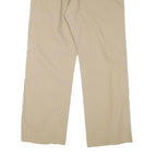 DIESEL Womens Cotton Blend Beige Relaxed Trousers W38 L30 Button Closure Casual