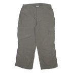 THE NORTH FACE Womens Polyester Grey Regular Cargo Trousers W28 L21 Outdoor Zip
