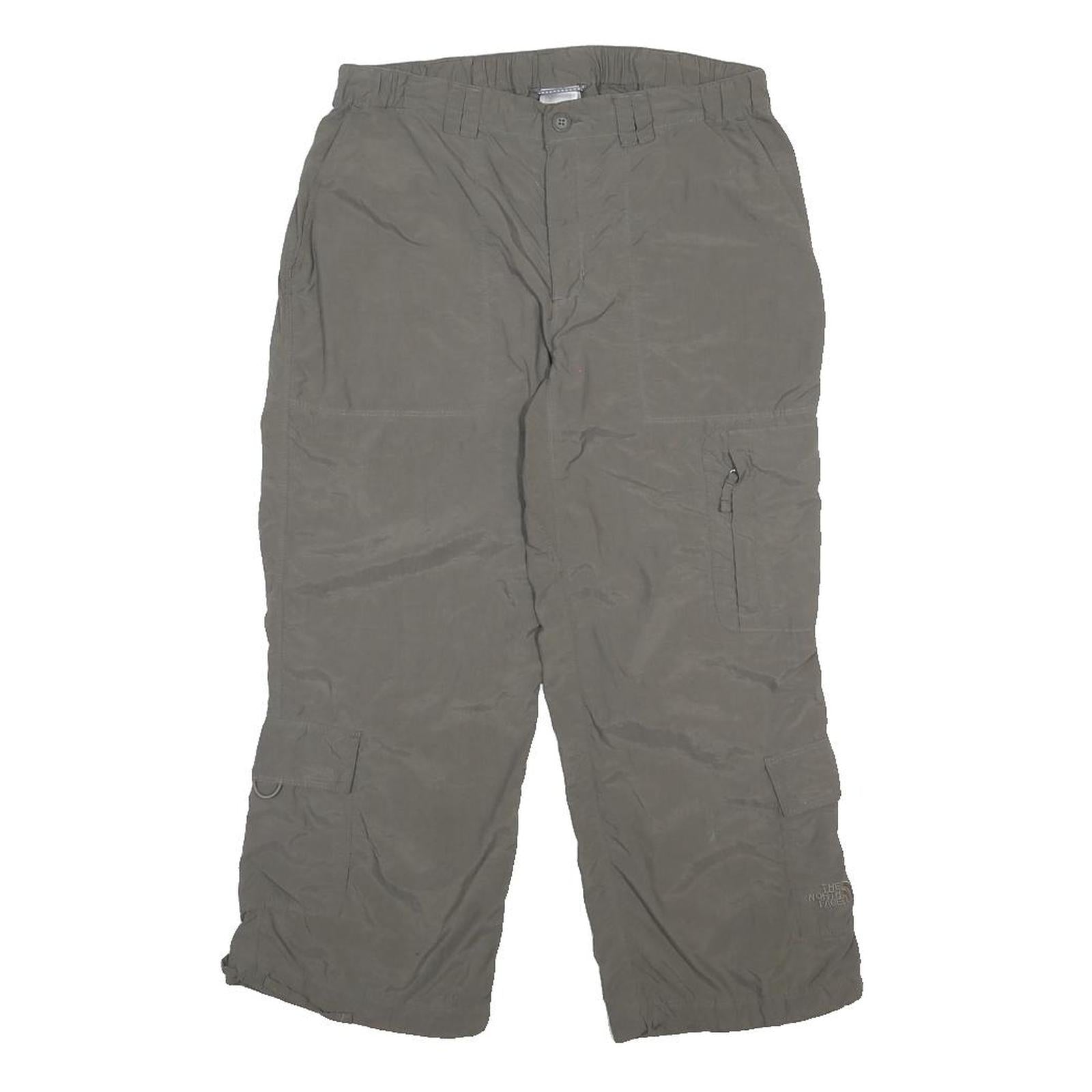 THE NORTH FACE Womens Polyester Grey Regular Cargo Trousers W28 L21 Outdoor Zip
