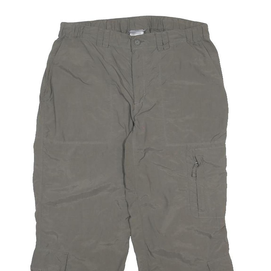 THE NORTH FACE Womens Polyester Grey Regular Cargo Trousers W28 L21 Outdoor Zip