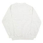 Mens White Heckle & Jeckle Sweatshirt Indian Beach Crew Neck L Cotton Blend