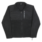 NEW BALANCE Mens Black Plain Polyester Full Zip Pullover Jumper M Sports Casual