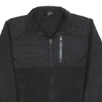 NEW BALANCE Mens Black Plain Polyester Full Zip Pullover Jumper M Sports Casual