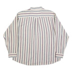 VAN HEUSEN Mens Cream & Purple Striped Cotton Shirt XL Classic Button Shirt