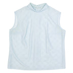 Womens Top Blue Sleeveless Floral L