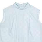 Womens Top Blue Sleeveless Floral L