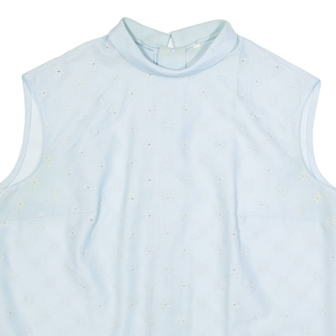 Womens Top Blue Sleeveless Floral L