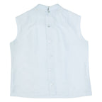 Womens Top Blue Sleeveless Floral L