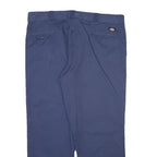 DICKIES Mens Regular Cotton Blend Navy Blue Trousers W42 L30 Workwear Zip