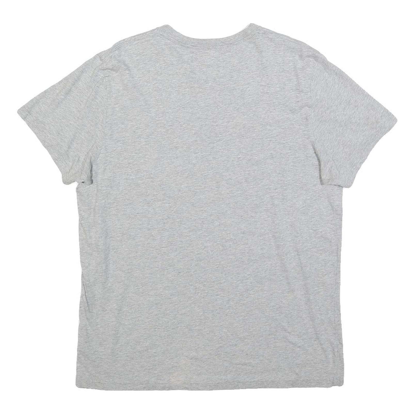 ADIDAS Womens Grey Crew Neck Short Sleeve T-Shirt L Cotton Blend Logo Print