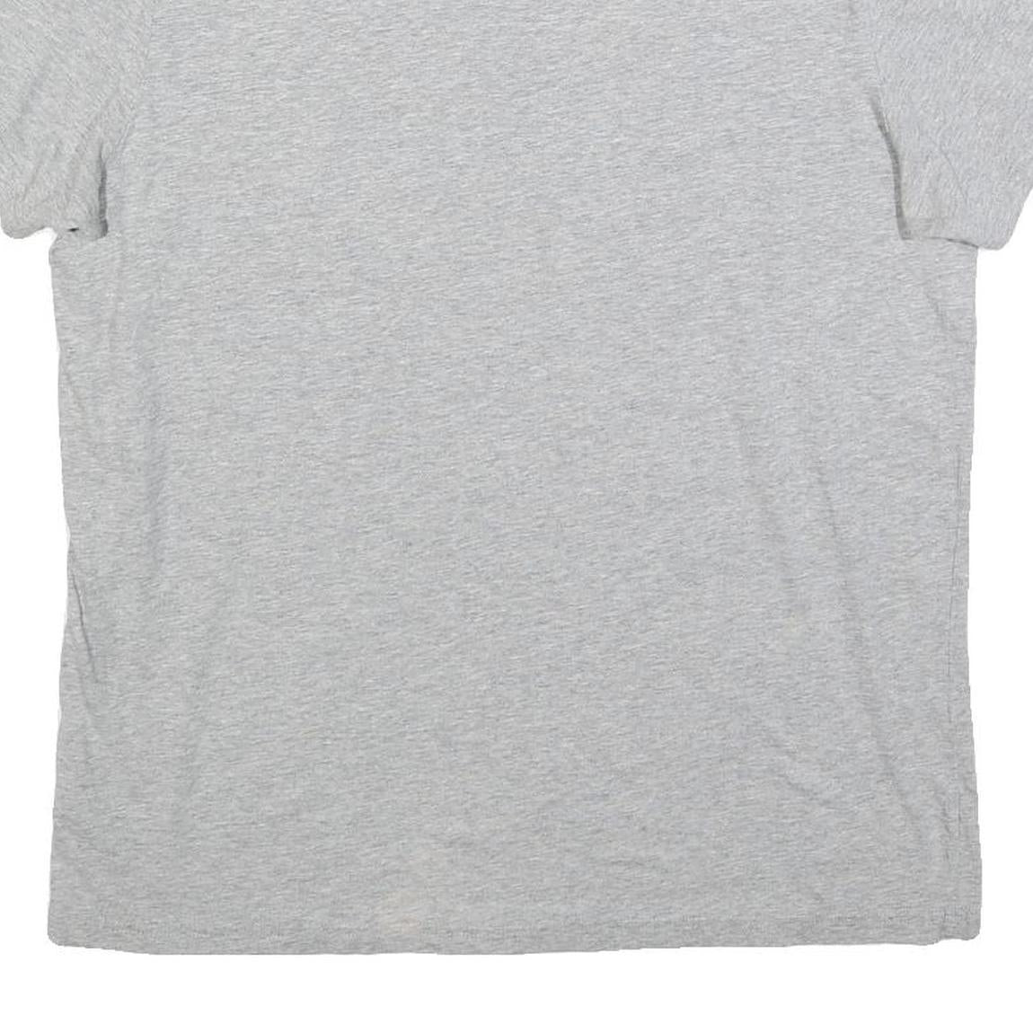 ADIDAS Womens Grey Crew Neck Short Sleeve T-Shirt L Cotton Blend Logo Print