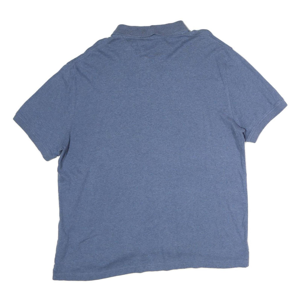 TOMMY HILFIGER Mens Blue Short Sleeve Plain Polo Shirt XL Casual Summer Wear