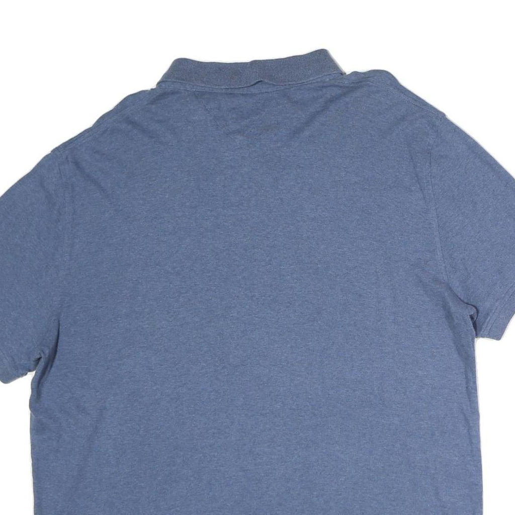 TOMMY HILFIGER Mens Blue Short Sleeve Plain Polo Shirt XL Casual Summer Wear