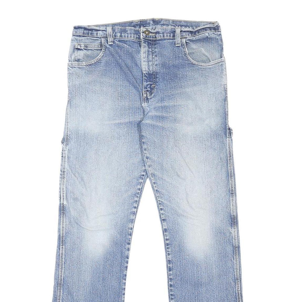 DICKIES Mens Regular Fit Blue Denim Jeans W32 L32 Zip Closure Workwear