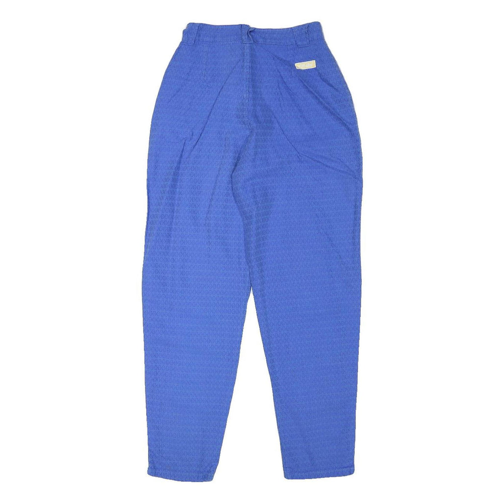 CR 4709 Womens Cotton Blend Blue Relaxed Tapered Trousers W24 L26 Comfortable