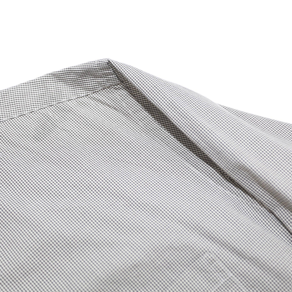LACOSTE Mens Grey Check Cotton Shirt L Classic Button-Down Collar Long Sleeve