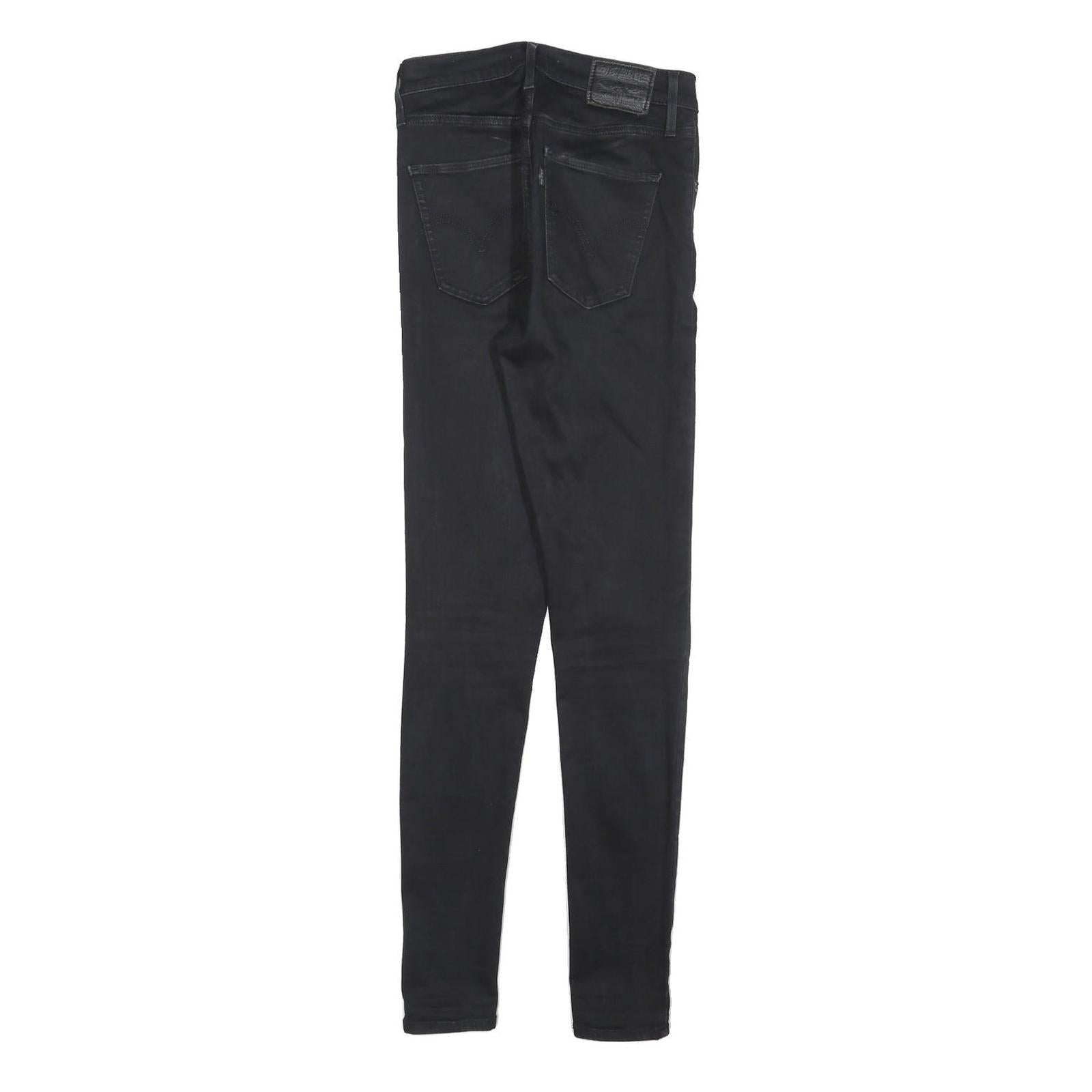 LEVI'S Womens Jeans Black Slim Skinny Denim W26 L30 Stretch Zip Fasten