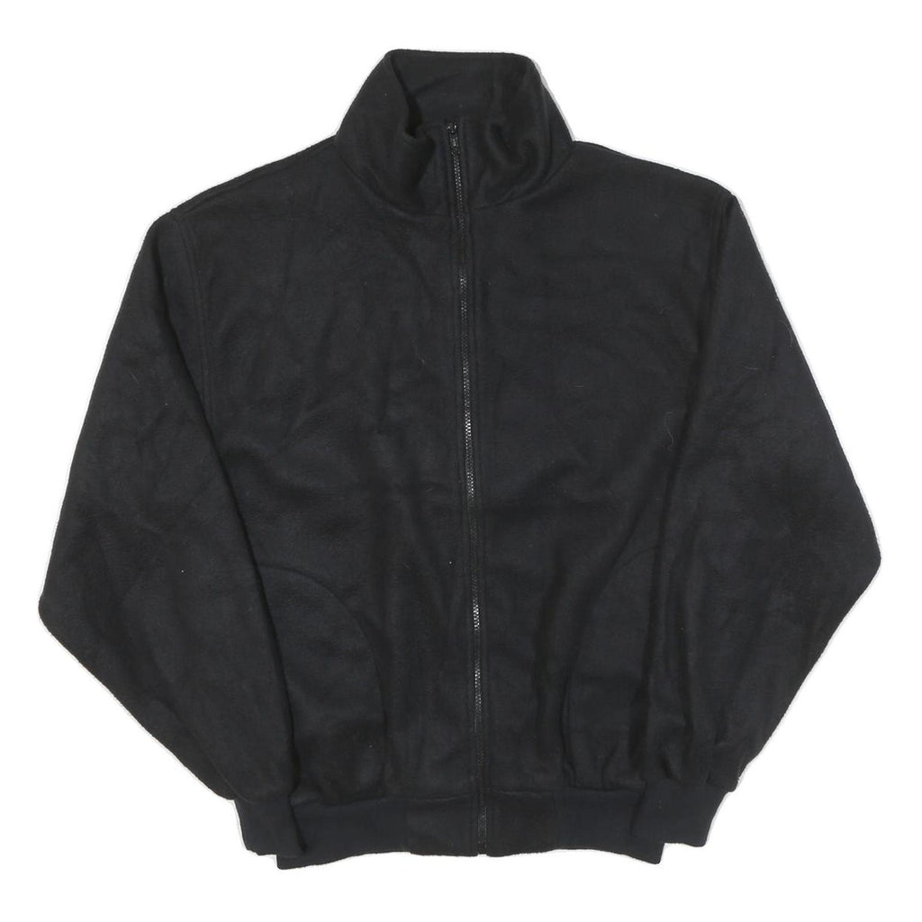 NORTHWEST Mens Black Jacket L Polyester Blend Zip Full Sleeve Casual Plain