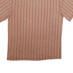 KARL KANI Mens Brown Pinstripe Cotton T-Shirt XL Short Sleeve Crew Neck Casual