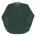 NAUTICA Mens Green Plain Polyester Crew Neck Basic Knit Jumper M Casual