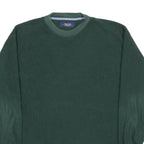 NAUTICA Mens Green Plain Polyester Crew Neck Basic Knit Jumper M Casual
